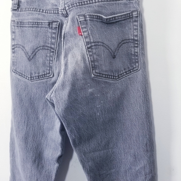 Levi's Wedgie Jeans Size 27 Grey Black EUC - Picture 4 of 6